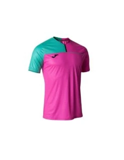 CAMISETA JOMA SMASH ROSA FLUOR VERDE