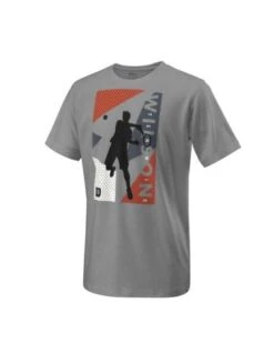 Camiseta Wilson Geo Play Tech Niño Grey