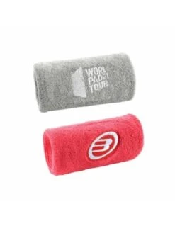 MUÑEQUERA BULLPADEL BPMU-WPT2212 GRIS VIGORE/CARMESI FL