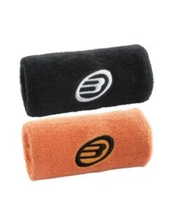 MUÑEQUERAS BULLPADEL BPMU233 NEGRA/NARANJA 2023