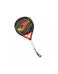 PALA JOMA SLAM PRO NEGRO/CORAL FL -Pro Tennis Tienda pala padel joma slam pro negro coral fluor 1