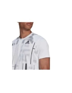 CAMISETA ADIDAS CLUB GRAPH WHITE-BLACK -Pro Tennis Tienda ropa tenis padel camiseta adidas club graph white black 2